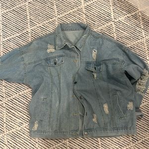 Women’s distressed denim jacket